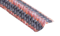 What causes synthetic fiber packing to harden and fail?