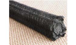 Which types of vegetable fibers are commonly used in packing materials?
